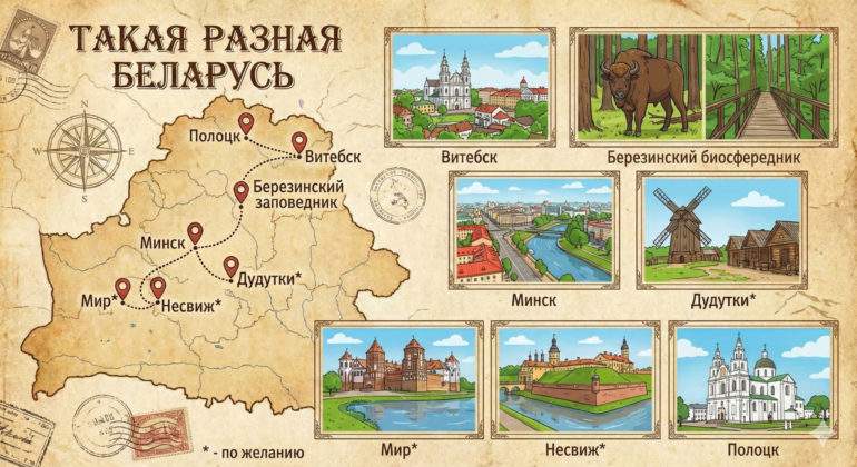 Такая разная Беларусь, 5 дней, из СПб